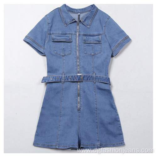 Lady One Piece Sexy Jumpsuit Denim Women